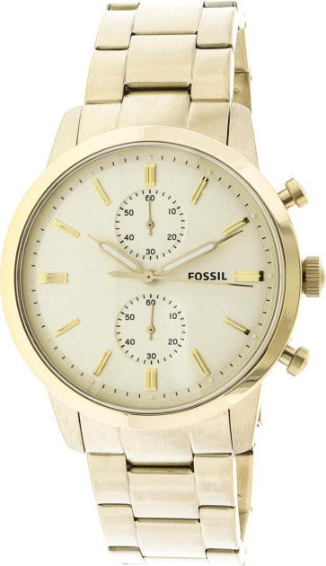 Bracelet de montre Fossil FS5348 Acier inoxydable Plaqué or 22mm